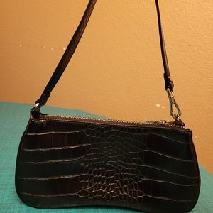 JW Pei fauz leather croc embossed shoulder bag